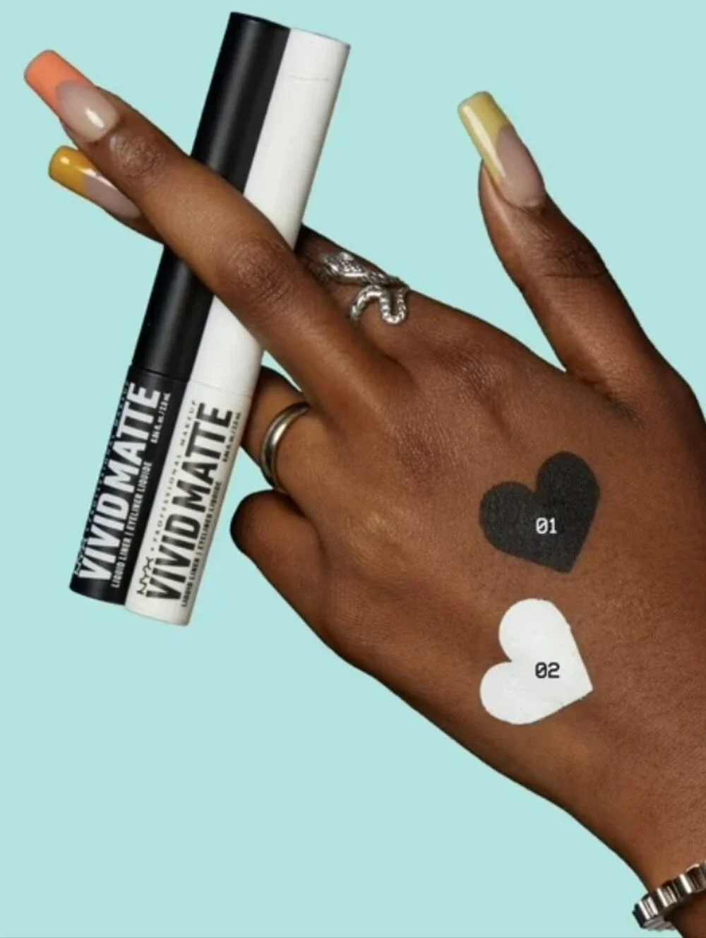 🧚‍♀️#VMLL02 WHITE NYX Vivid Matte Liquid Eyeliner NIB